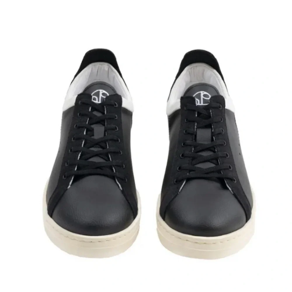 1People BorAs Classic Sneakers Oyster- Black Leather SIZE 39 (8) Womens NEW